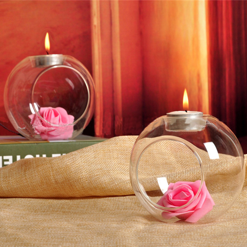 ̺   ĵ Ȧ Terrarium Bauble   ɺ Ȩ /Table Glass Ball Candle Holder Terrarium Bauble Transparent Vase Home Decor